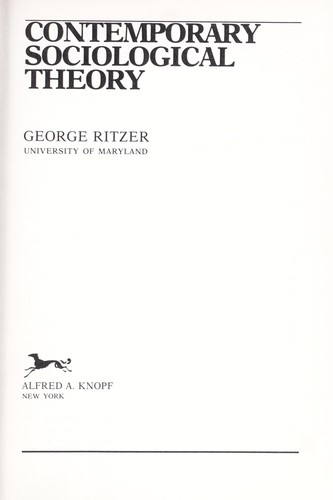 Contemporary Sociological Theory