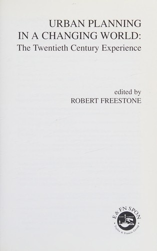 Urban planning in a changing world : the twentienh century experience