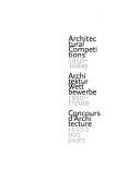 Architectural competitions : International competitions in architecture and town planning