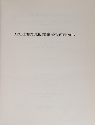 Architecture, Time and Eternity