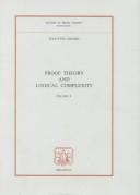 Proof  Theory and Logical Complexity