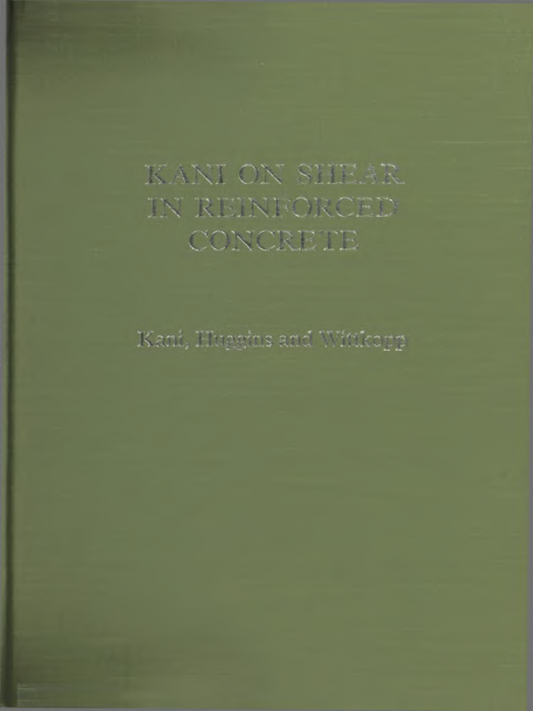 Kani on shear in reinforced concrete