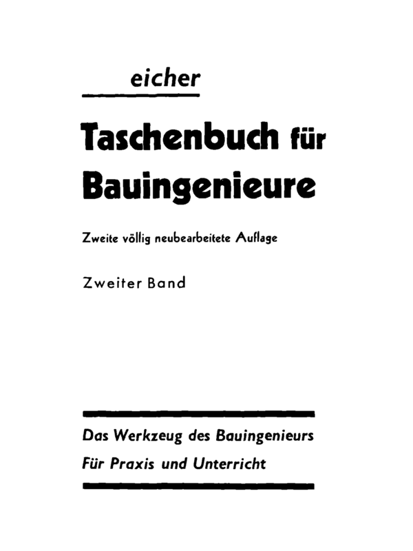 Taschenbuch fuer Bauingenieure