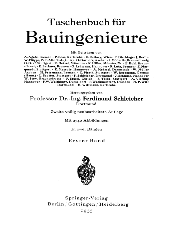 Taschenbuch fuer Bauingenieure