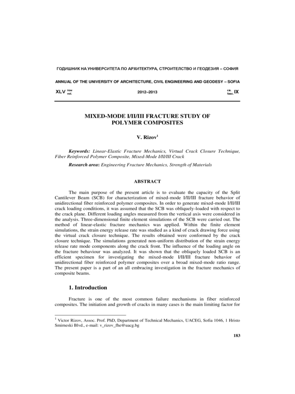 Mixed-mode I/II/III fracture study of polymer composites