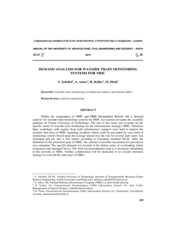 Demand analysis for wayside train monitoring systems for NRIC