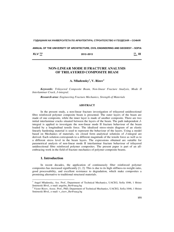 Non-linear mode II fracture analysis of trilayered composite beam