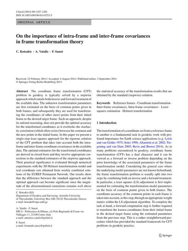 On the importance of intra-frame and inter-frame covariances in frame transformation theory