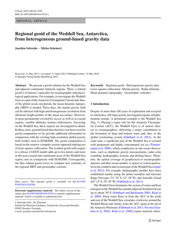 Regional geoid of the Weddell Sea, Antarctica, from heterogeneous ground-based gravity data