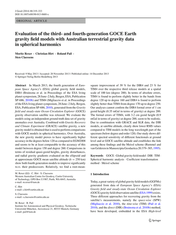 Evaluation of the third- and fourth-generation GOCE Earth gravity field models with Australian terrestrial gravity data in spherical harmonics