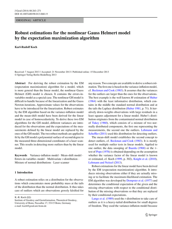 Robust estimations for the nonlinear Gauss Helmert model by the expectation maximization algorithm