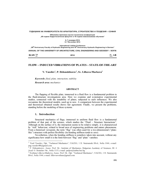 Flow-induced vibrations of plates - state of the art